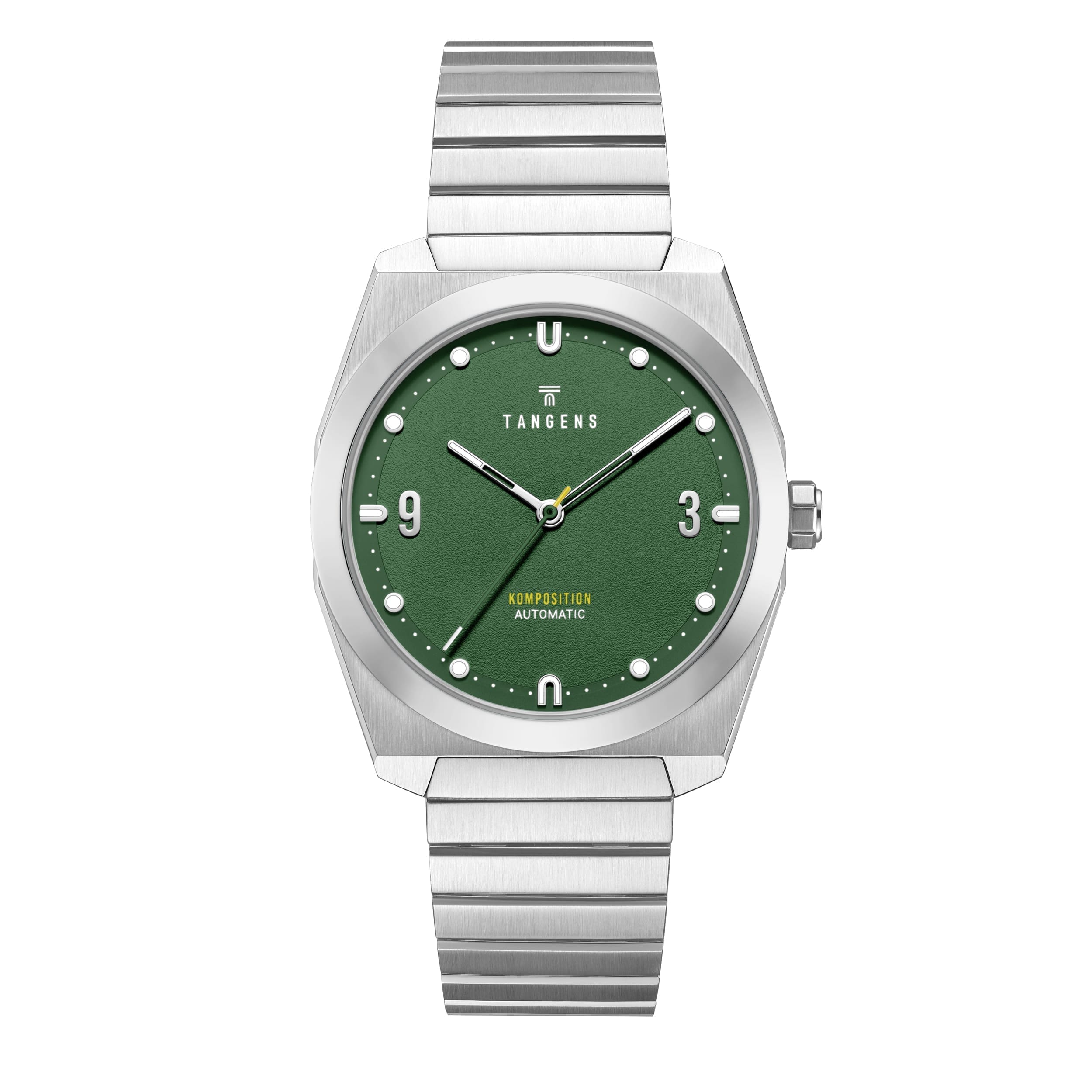 Komposition Automatic in Juniper Green, front view