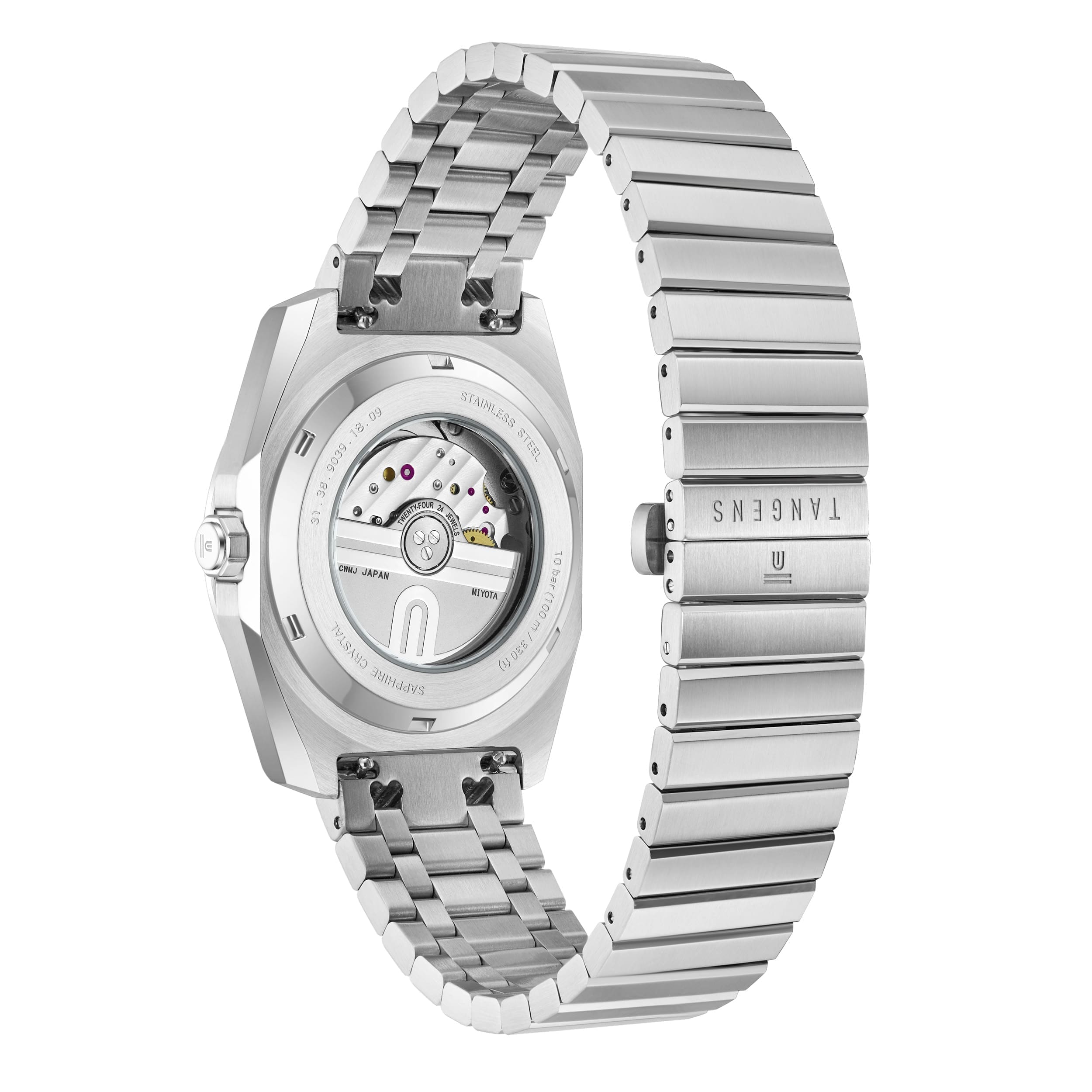 Komposition Automatic, exhibition caseback showing the movement