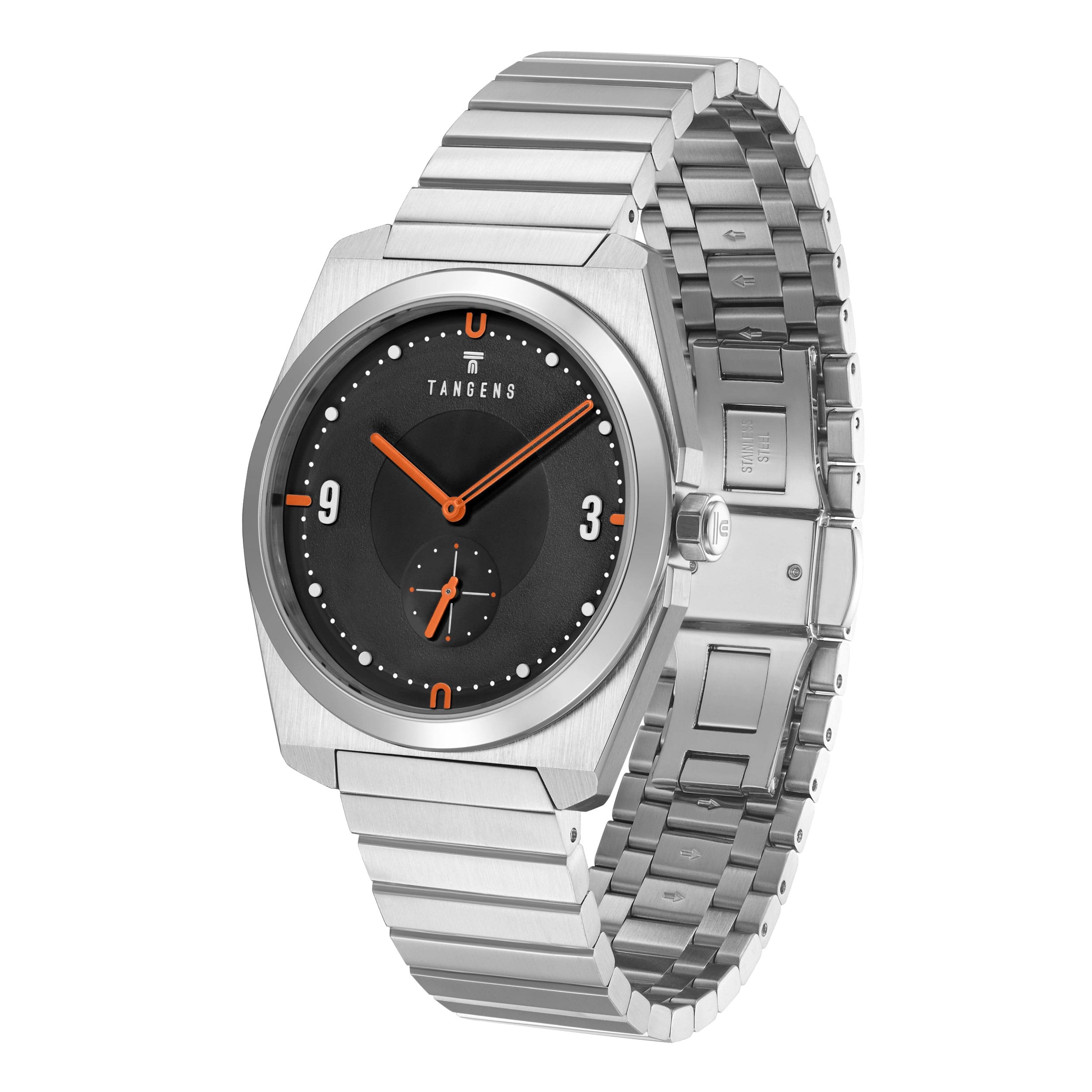 Komposition in Black, three-quarter view with the bracelet